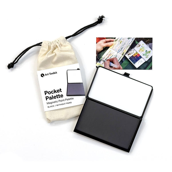 Art Toolkit Watercolour Palette - Pocket Without Pans, Black