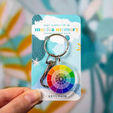 Paper Pattern Silk Keychain - Colour Wheel