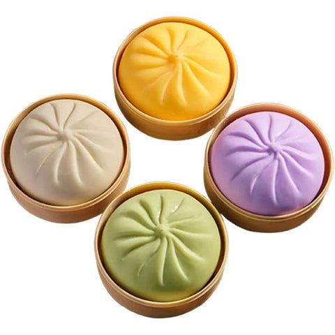 Zibbers Mystery Squishy Dumpling Micro 2" Mini (Bao Bun) Fidget Squeeze / Stress Toy - Surprise Color
