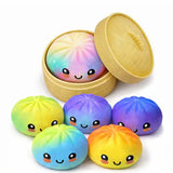 Zibbers Mystery Squishy Dumpling Fidget Squeeze / Stress Toy - Tie Dye Bao Bun
