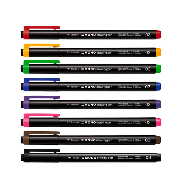 Tombow Mono Pen-Fineline 8PK