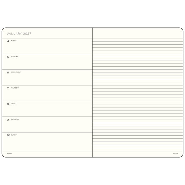 Leuchtturm1917 2026-2027 Agenda - Weekly, A5 Hardcover, Forest Green
