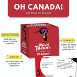 Word Teasers Oh Canada Trivia Game - 150 Fun Canadian Conversation Cards (Ages 10+)