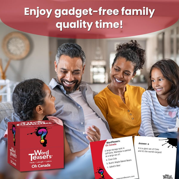 Word Teasers Oh Canada Trivia Game - 150 Fun Canadian Conversation Cards (Ages 10+)