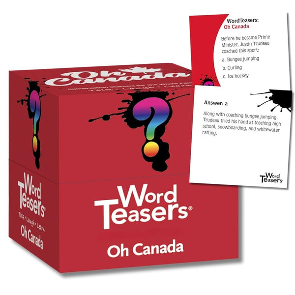 Word Teasers Oh Canada Trivia Game - 150 Fun Canadian Conversation Cards (Ages 10+)