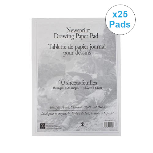 North American Paper Newsprint Pad 18x24", 25pk
