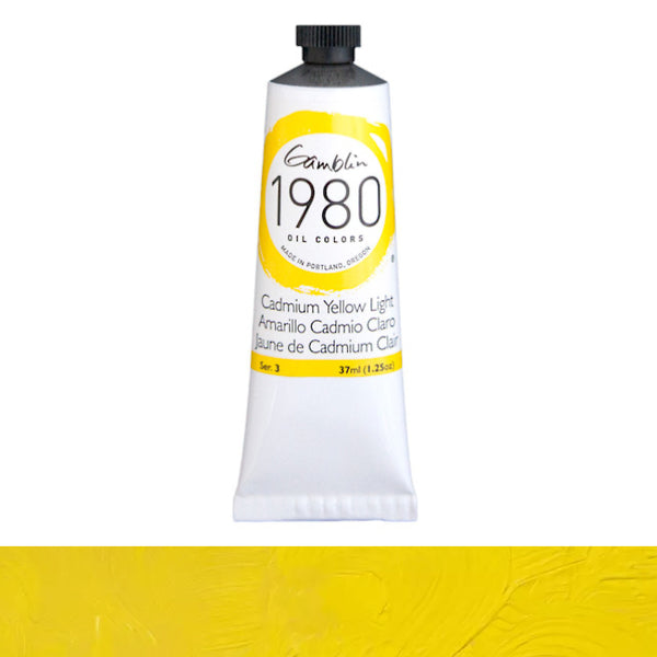 Gamblin 1980 Oil Colours 37ml Tubes S3 CADMIUM YELLOW LT