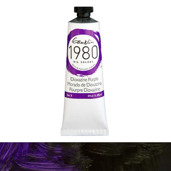 Gamblin 1980 Oil Colours 37ml Tubes S2 DIOXAZINE PURPLE