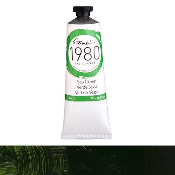 Gamblin 1980 Oil Colours 37ml Tubes S2 SAP GREEN