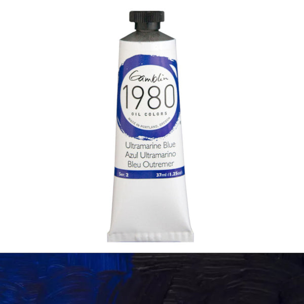 Gamblin 1980 Oil Colours 37ml Tubes S2 ULTRAMARINE BLUE