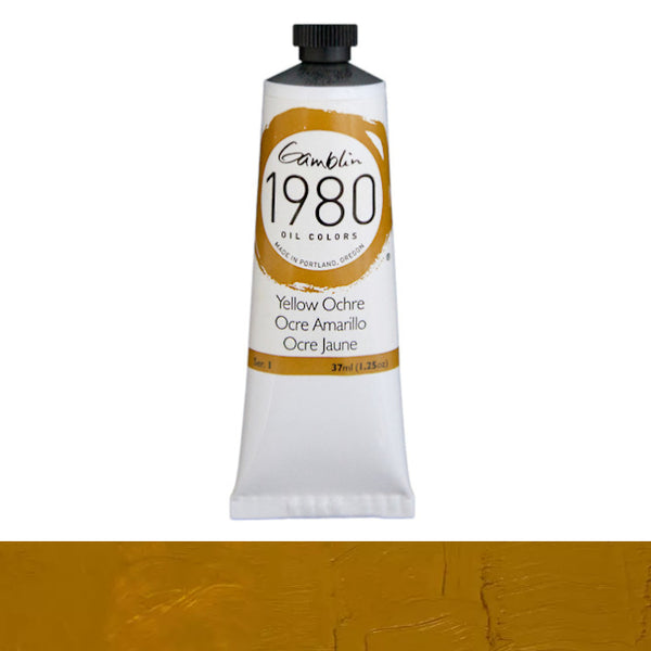 Gamblin 1980 Oil Colours 37ml Tubes S1 YELLOW OCHRE