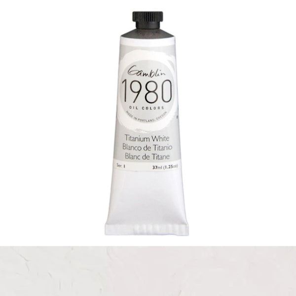 Gamblin 1980 Oil Colours 37ml Tubes S1 TITANIUM WHITE
