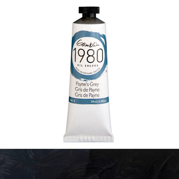 Gamblin 1980 Oil Colours 37ml Tubes S1 PAYNES GREY