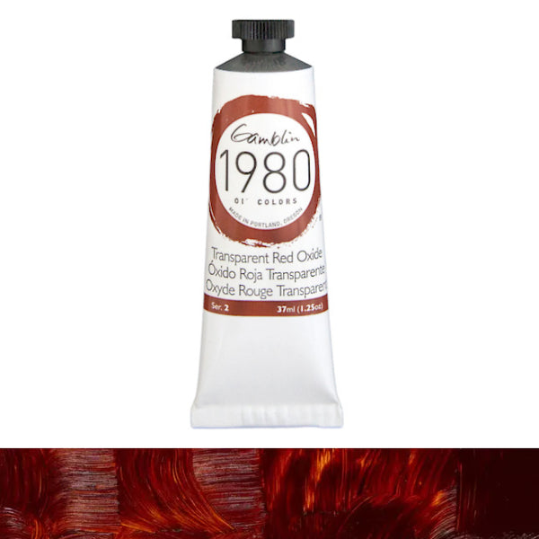 Gamblin 1980 Oil Colours 37ml Tubes S2 TRAN RED OXIDE