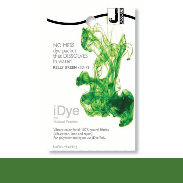 Jacquard 100% Natural Fabric iDye KELLY GREEN