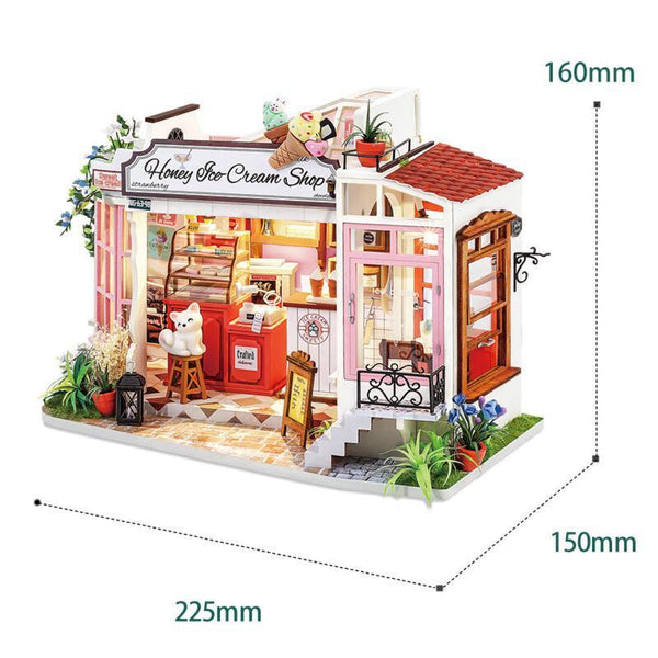 Robotime Rolife DIY Miniature Dollhouse - Honey Ice Cream Shop