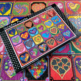 JaCaRou Puzzle 1000pc Quilted Hearts