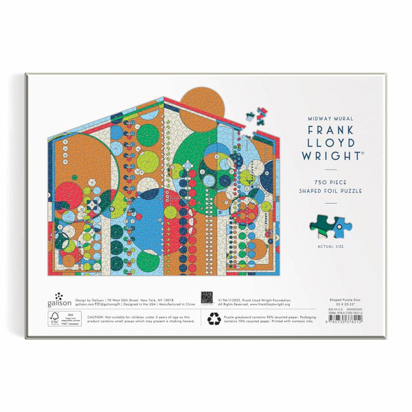 Galison 750pc Shaped Puzzle - Frank Lloyd Wright Midway Mural
