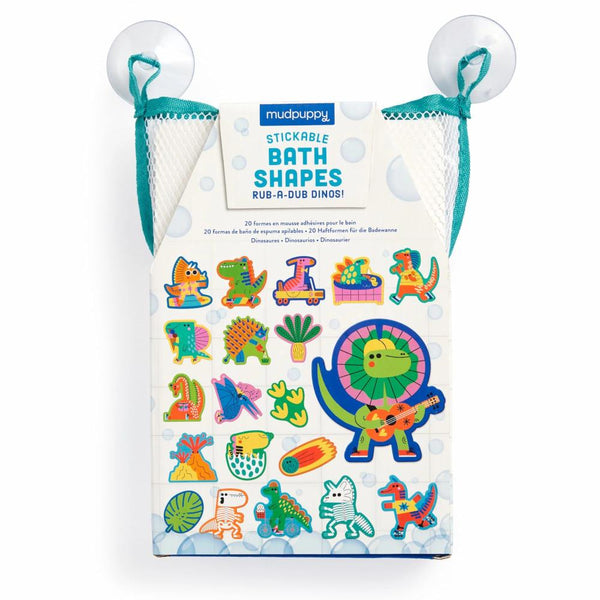 Mudpuppy Stickable Foam Bath Shapes - Rub-a-Dub Dinos