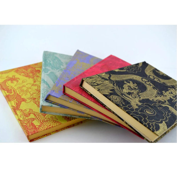 Tibetan Druk Large Hardcover Notebooks, Lined - Assorted Colours