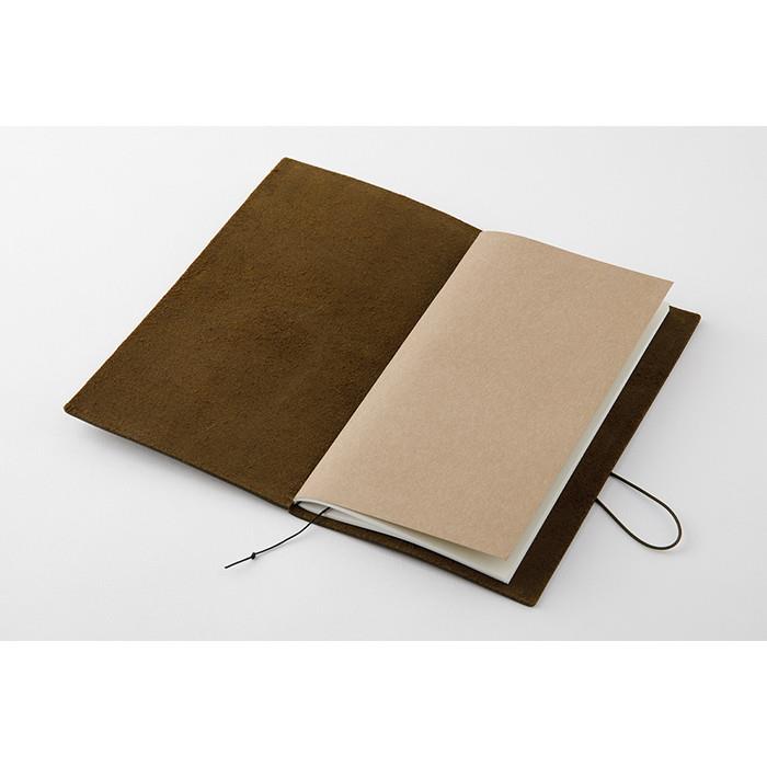 Leather Travelers Notebook Starters Kit Olive Green, Pocket