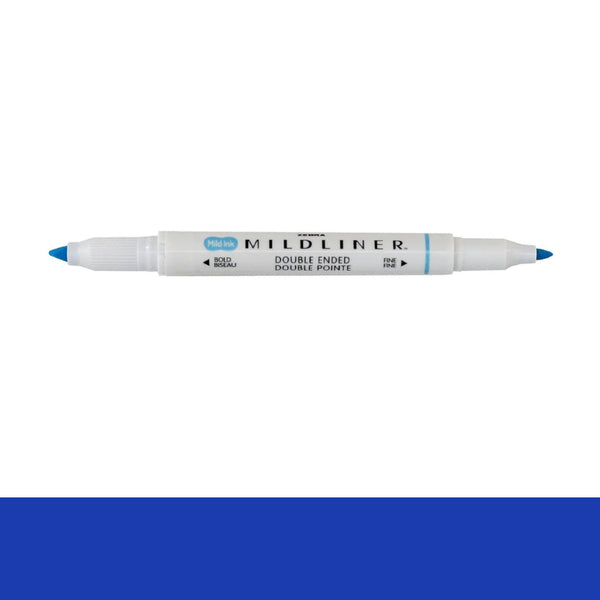 Zebra Mildliner Double-Ended Highlighters BLUE