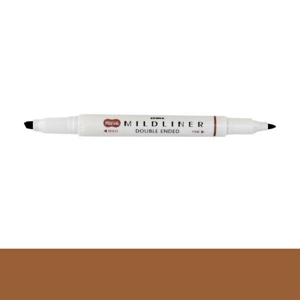 Zebra Mildliner Double-Ended Highlighters BROWN
