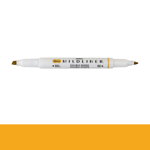 Zebra Mildliner Double-Ended Highlighters GOLD