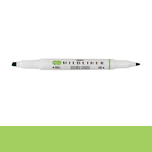 Zebra Mildliner Double-Ended Highlighters GREEN