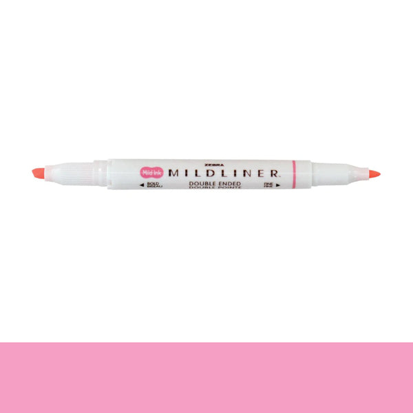 Zebra Mildliner Double-Ended Highlighters PINK