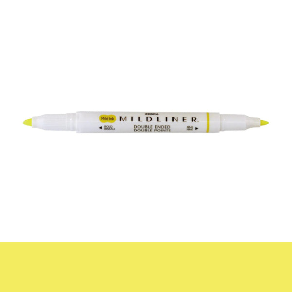 Zebra Mildliner Double-Ended Highlighters YELLOW