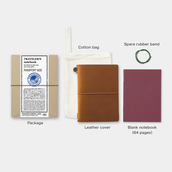 Traveler's Company Leather Journal, Passport Size - Camel