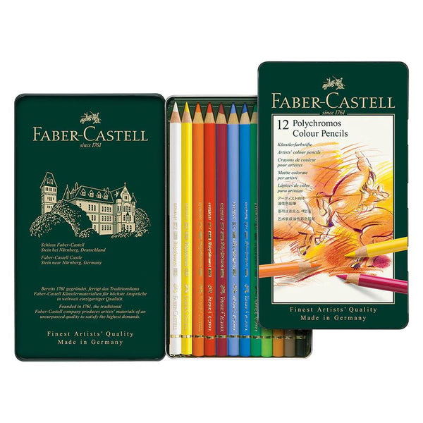 Faber-Castell Polychromos Coloured Pencil Set 12pk
