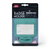 Legami Badge & Card Holder with Lanyard - Turquoise