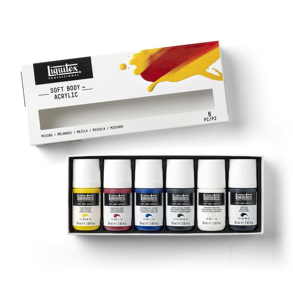 Midoco.ca: Liquitex Professional Soft Body Acrylic Set 6x59ml - Mixing