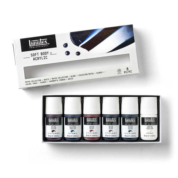 Liquitex Professional Soft Body Acrylic Set 6 x 59ml - Muted