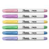 Sharpie S-Note Creative Markers/Highlighters Set, Chisel Tip 6pk