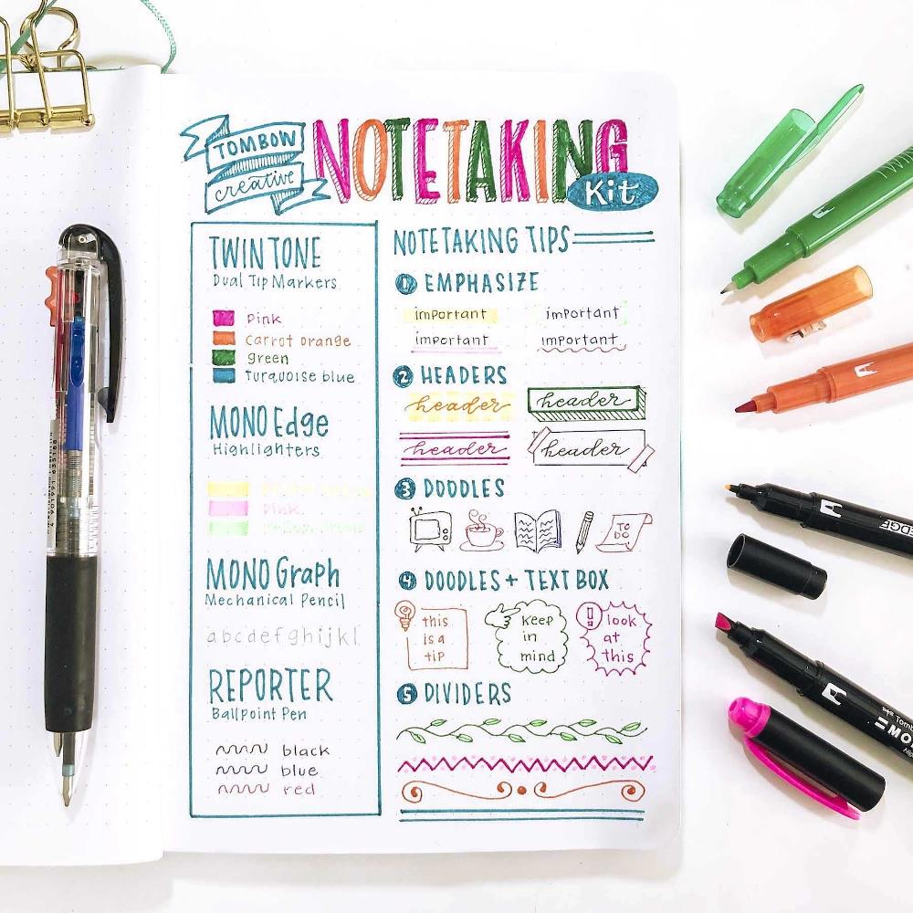 Note Kit Tombow Creative Notetaking Kit – Midoco Art & Office Supplies