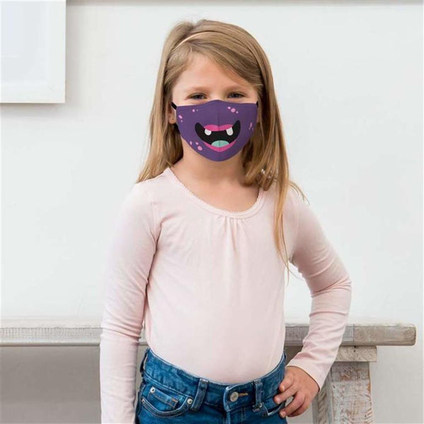 Weddingstar 3-Ply Kid's Reusable Face Mask - Purple Monster