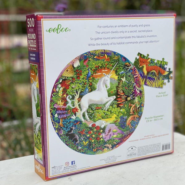 eeBoo 500pc Puzzle - Unicorn Garden