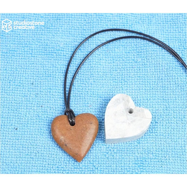 Studiostone Creative Soapstone Jewelry Carving Kit - Heart Pendant