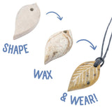 Studiostone Creative Soapstone Jewelry Carving Kit - Leaf Pendant