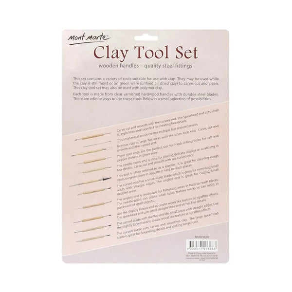 Mont Marte 11pc Clay Tool Set