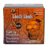 Ghostly Ghouls Light-Up Resin Skull
