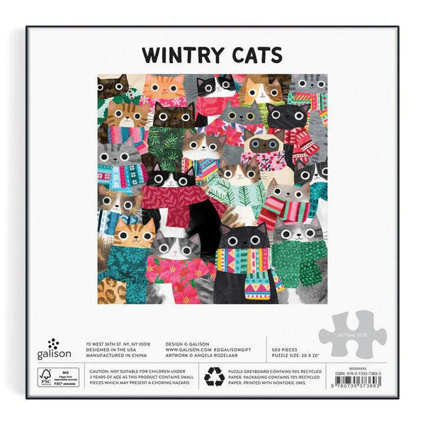 Galison 500pc Puzzle - Wintry Cats