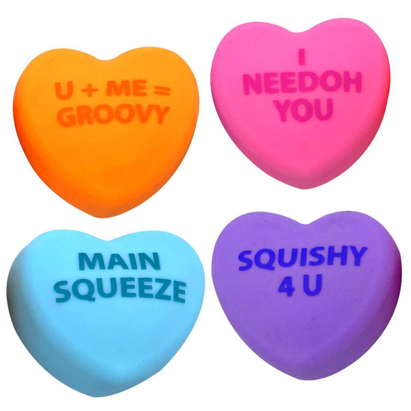Schylling NeeDoh Squeeze Hearts, Assorted Colours