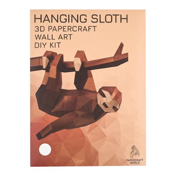 PaperCraft World 3D Hanging Sloth Papercraft Model DIY Kit