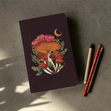 Denik Lined Layflat Notebook - Midnight Mushroom