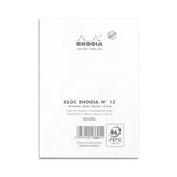 Rhodia #13 Ruled Notepad - White