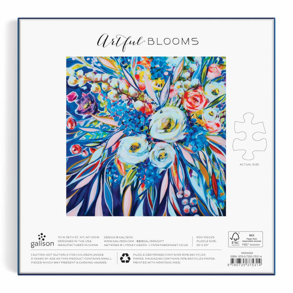 Galison 500pc Puzzle - Artful Blooms